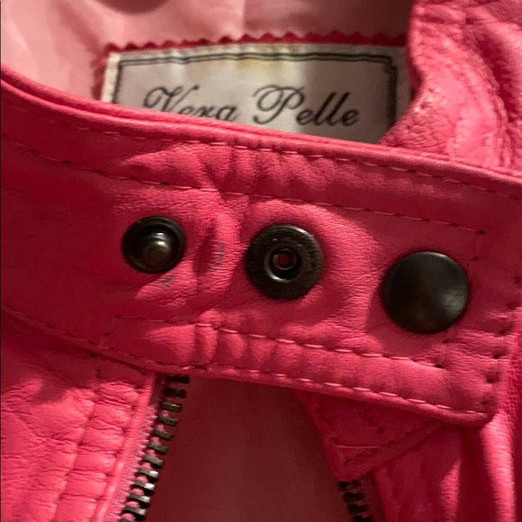 Pink Vera Pelle Leather Jacket - Picture 2 of 6